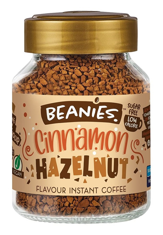 Beanies Instant Flavoured Coffee Cinnamon Hazelnut 50gm