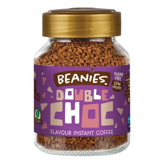Beanies Instant Flavoured Coffee Double Choc 50gm
