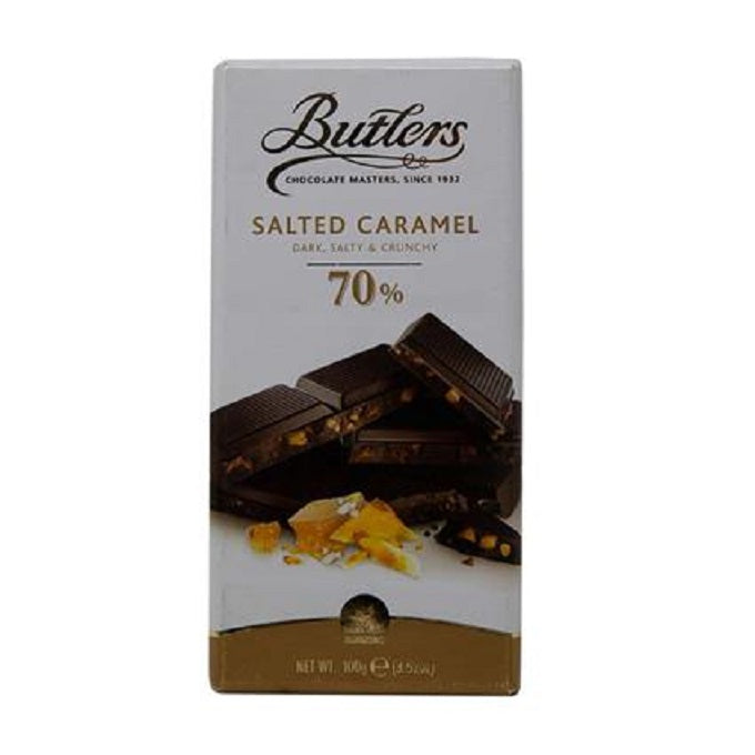 Butlers 70% Dark Salted Caramel Chocolate Bar, 100gm