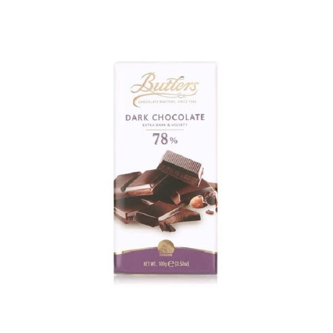 Butlers 78% Dark, Smooth And Intense Chocolate Bar 100gm