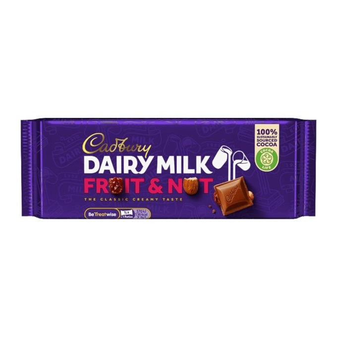 Cadbury Dairy Milk Fruit & Nut Chocolate, 180g (UK Product)