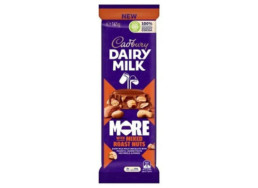 Cadbury Dairy Milk More with Mixed Roast Nuts Block 165g