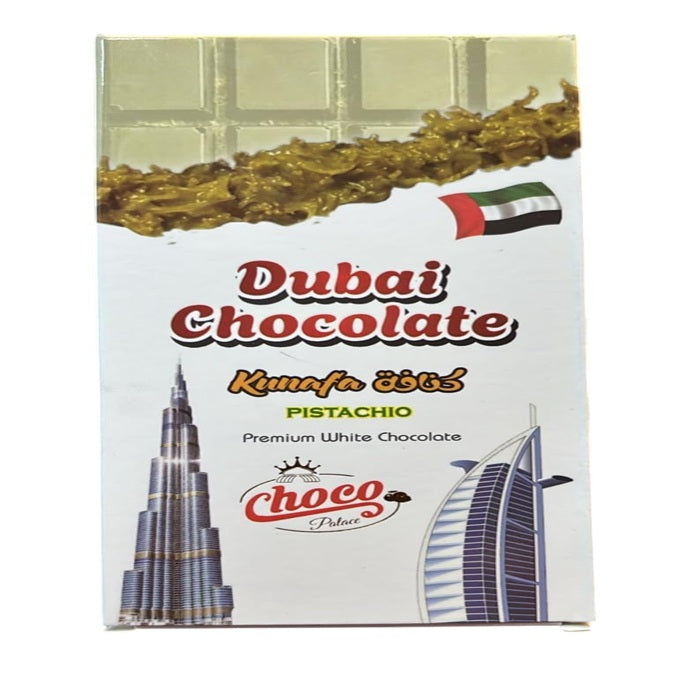 Choco Dubai Chocolate Kunafa Pistachio Premium White Chocolate 200g