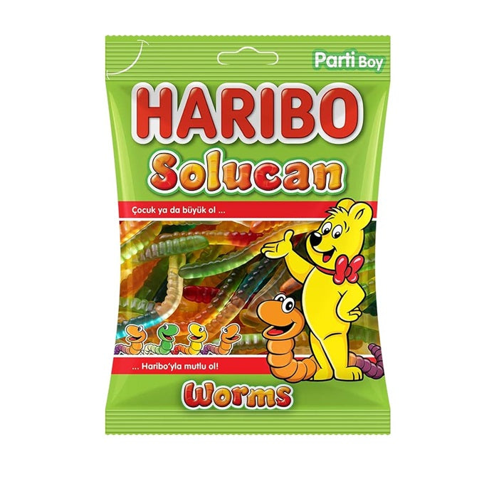 Haribo Worms Gummy Candy 160gm