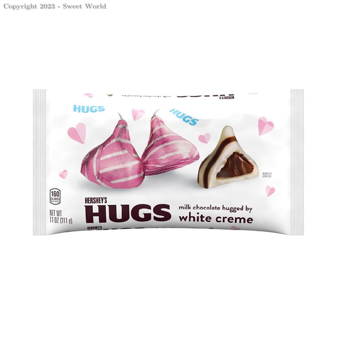 Hershey's Hugs Milk Chocolate Hugged by White Cream, 311g