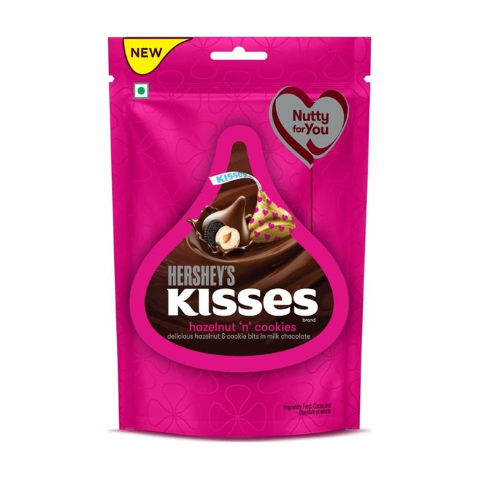 Hershey's Kisses Hazelnut 'n' Cookies Melt-In-Mouth Chocolates, 100.8g