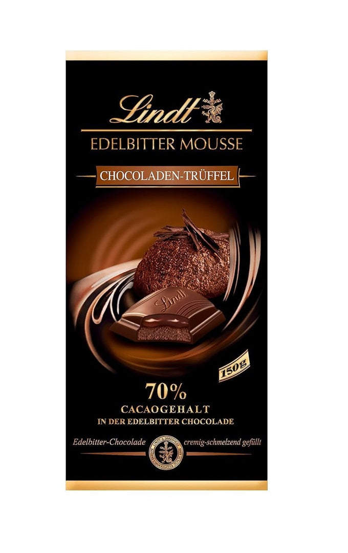 Lindt Edelbitter Mousse Chocolate Truffel 70% Dark Cocoa 150gm