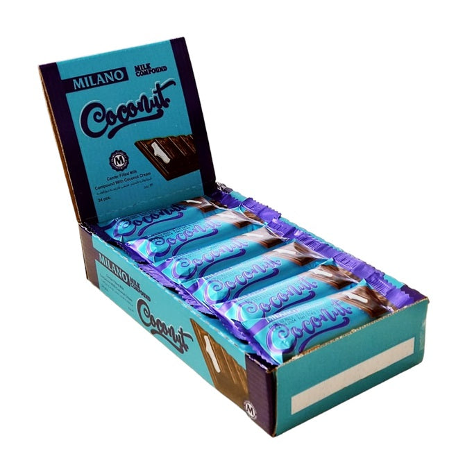 Milano Coconut Chocolate Bar 24pcs Box - 576gm