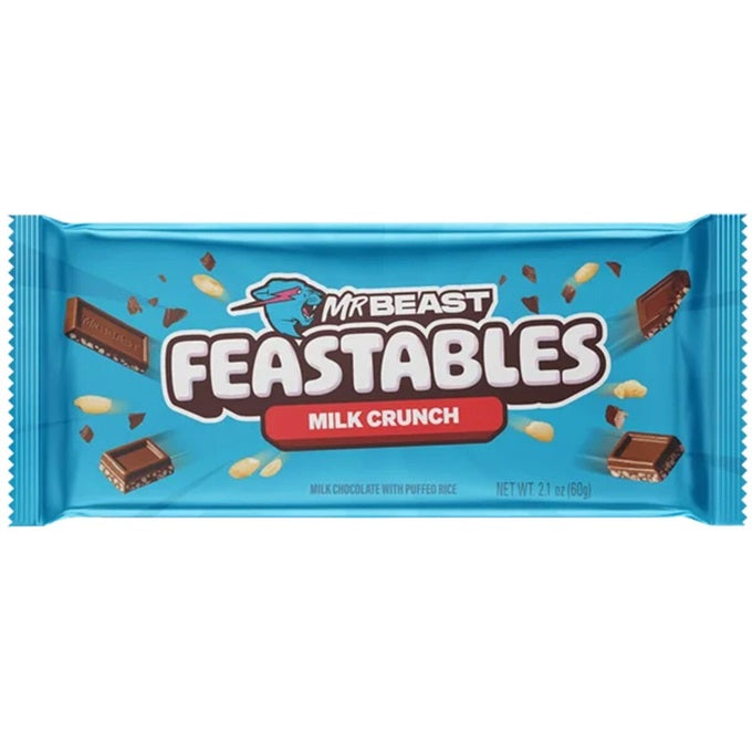 Mr.Beast Feastables Milk Crunch Chocolate With Puffed Rice 35gm