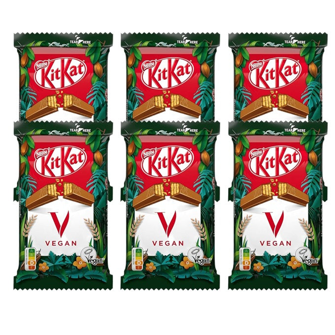 Nestlé KitKat Vegan 4 Fingers Chocolate Bars Pack of 6