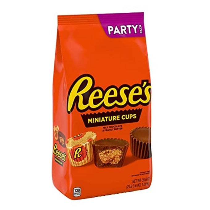 Reese's Miniature Cups Peanut Butter Cup Candy Party Bag 1Kg