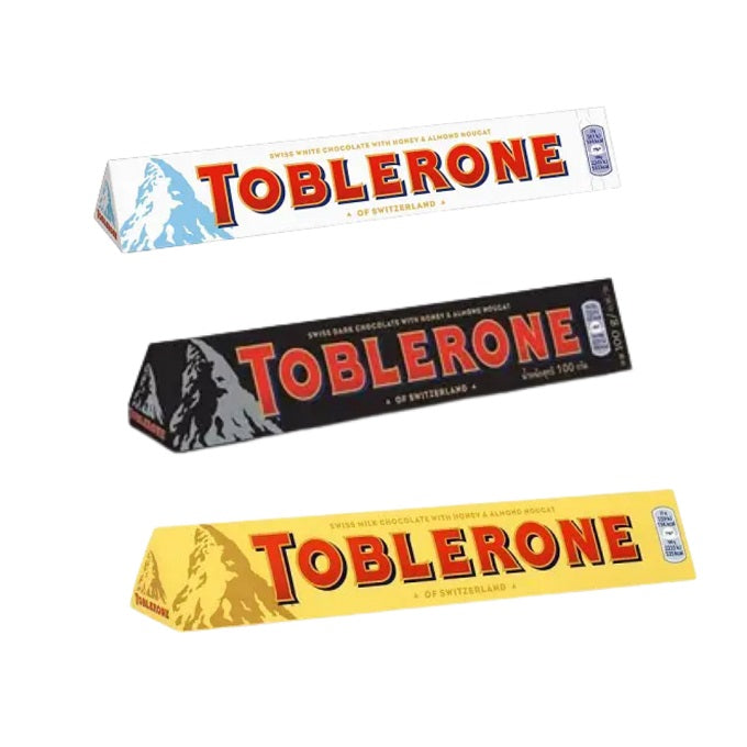Toblerone Chocolate Bars Combo Pack (Milk, Dark, White )Pack of 3