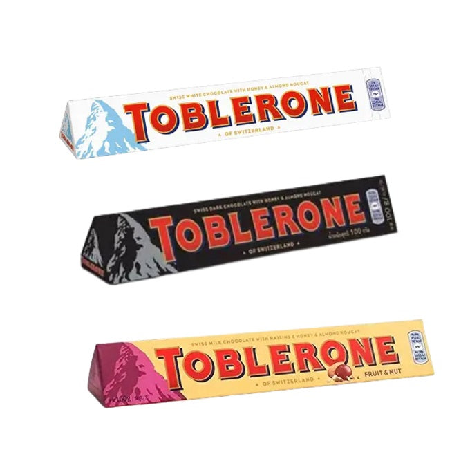Toblerone Chocolate Combo Pack (Fruit N Nut, Dark, White )Pack of 3
