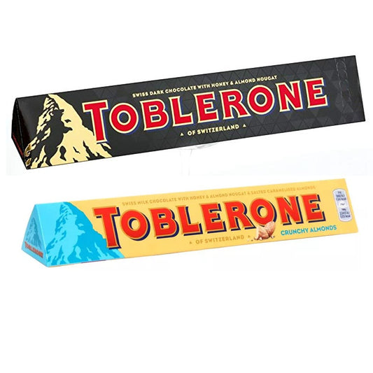 Toblerone Dark and Crunchy Almonds Chocolate Bars 100gm Pack of 2