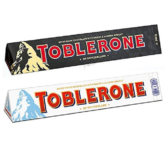 Toblerone Dark and White Chocolate Bar 100g Pack of 2