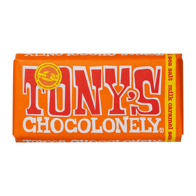 Tony's Chocolonely Caramel Sea Salt Milk Chocolate Bar 180gm