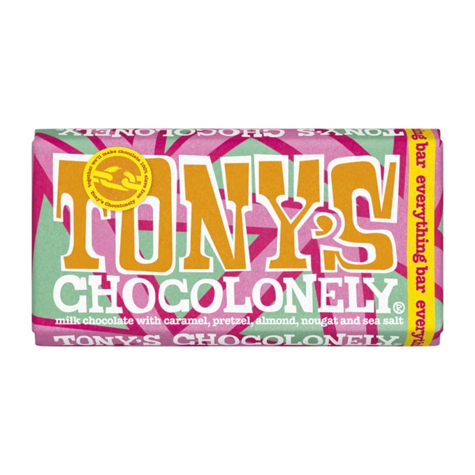 Tony's Chocolonely Everything Chocolate Bar 180g