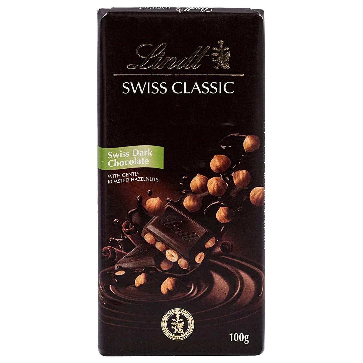 Lindt Swiss Classic Dark Chocolate HazelNut 100G