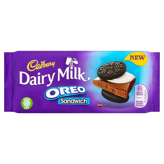 Cadbury Dairy Milk Oreo Sandwich Chocolate Bar Imported 92g