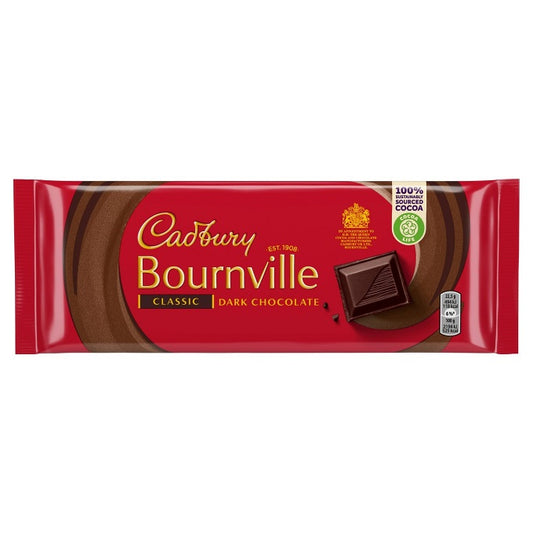 Cadbury Bournville Classic Dark Chocolate Bar 180gm