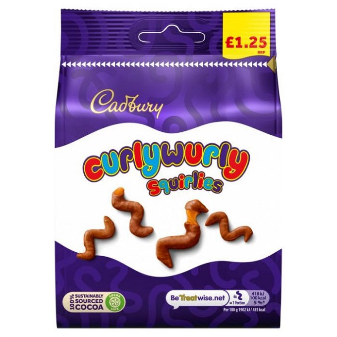 Cadbury Curly Wurly Squirlies Bag 95gm