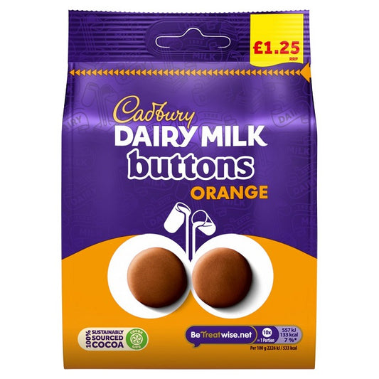 Cadbury Dairy Milk Buttons Orange 95gm