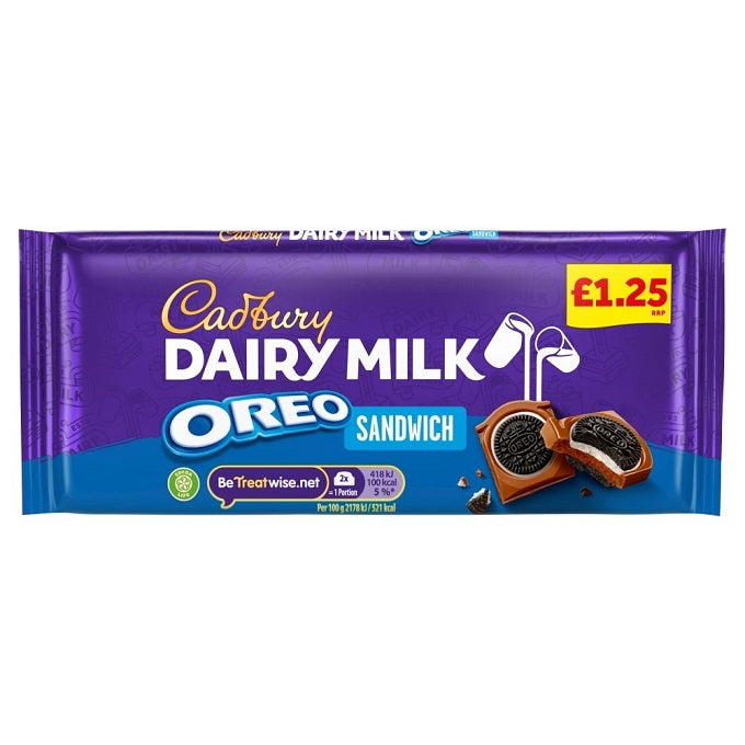 Cadbury Dairy Milk Chocolate Oreo Sandwich, 96gm (UK)