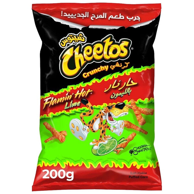 Cheetos Crunchy Flamin Hot Lime Puffed Corn 200g