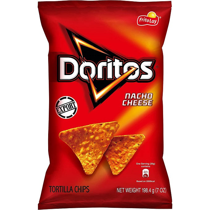 Doritos Nacho Cheese Flavored Tortilla Chips Imported