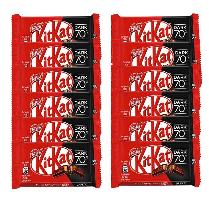 KitKat 4 Finger 70% Dark Chocolate - Pack of 12