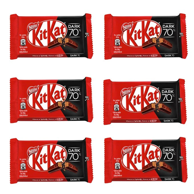 KitKat 4 Finger 70% Dark Chocolate - Pack of 6