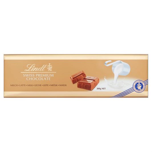 Lindt Swiss Premium Milk Chocolate Gold Bar 300gm