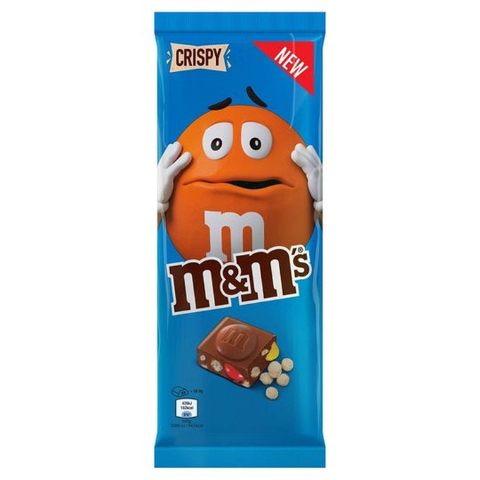 M&Ms Crispy Chocolate Bar 165gm