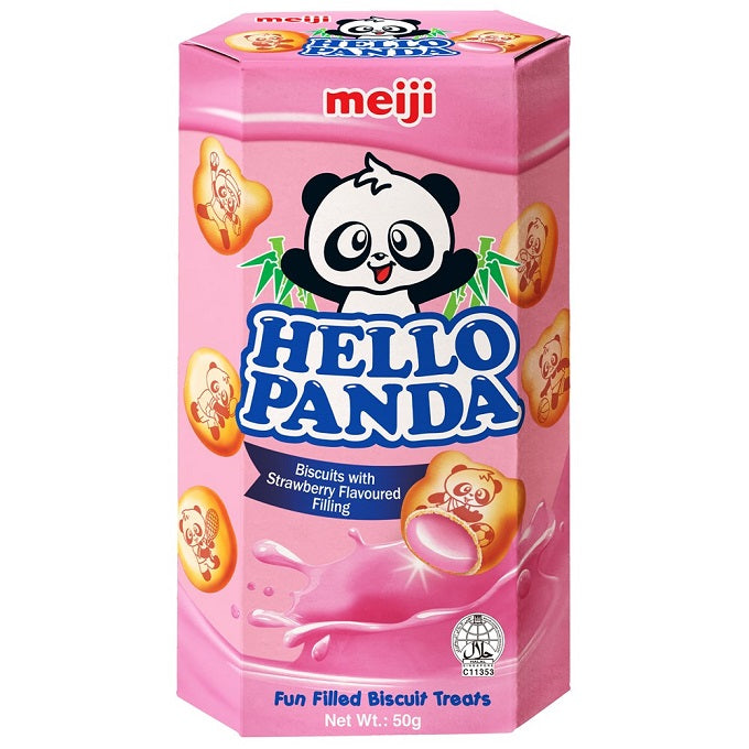 Meiji Hello Panda Strawberry Biscuits 50g
