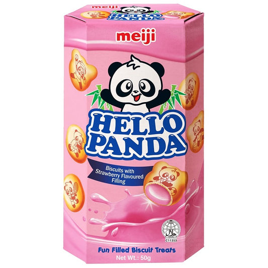 Meiji Hello Panda Strawberry Biscuits 50g