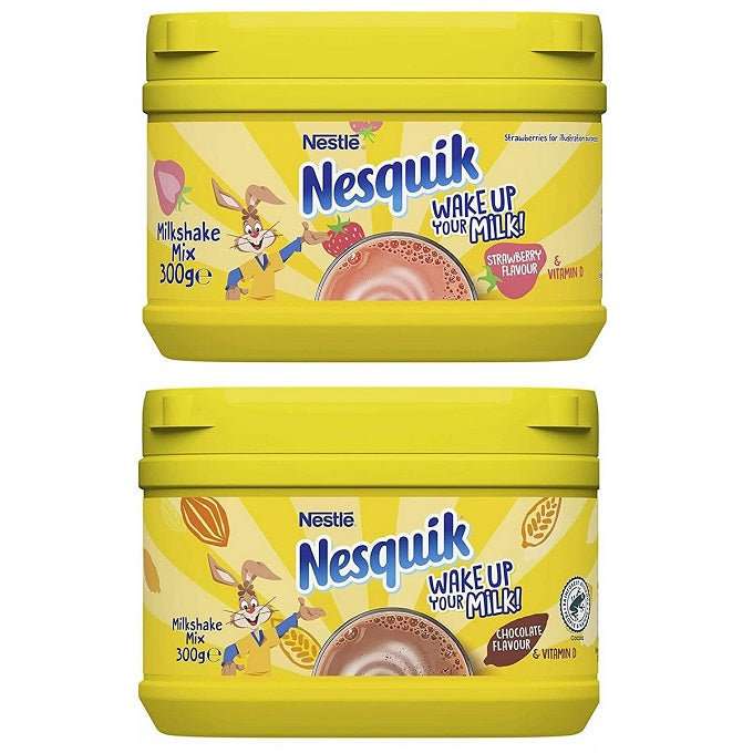 Nestle Nesquik Combo Pack Chocolate and Strawberry Flavour (300g Each)