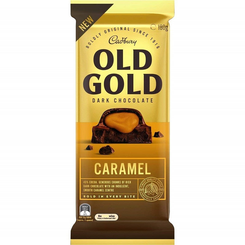 Cadbury Old Gold Dark Chocolate Caramel 180g Imported