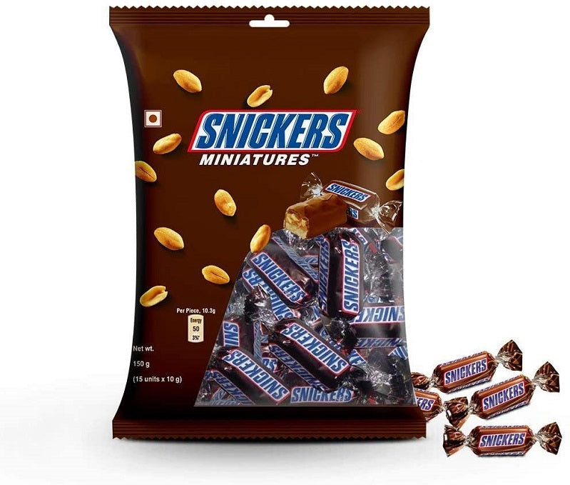 Snickers Peanut Filled Miniature Chocolates 150g