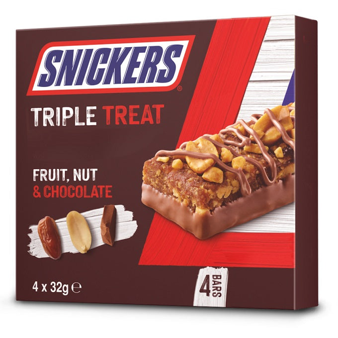 Snicker Triple Treat (Date,Raisin,Peanut & Chocolate) Pack Of 4 Bars