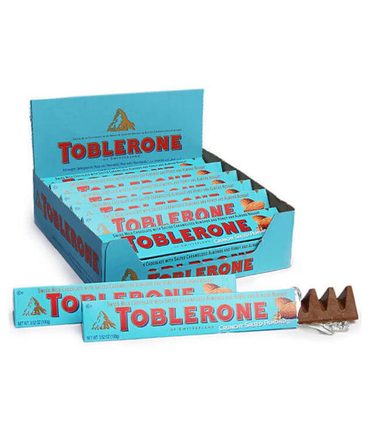 Toblerone Crunchy Almond Chocolate Bars Pack of 20