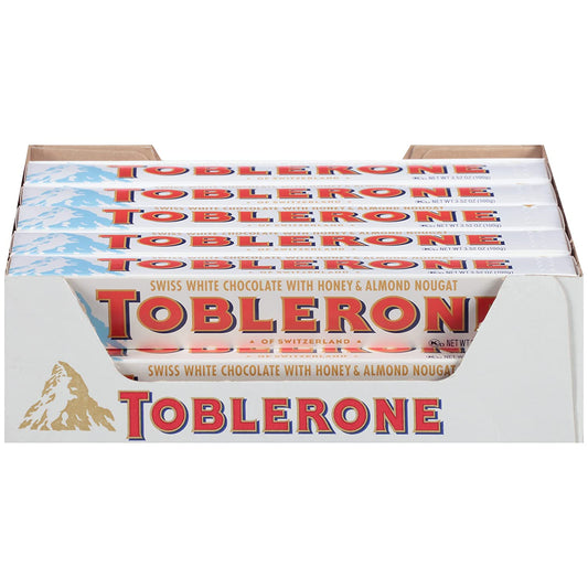 Toblerone White Chocolate Bars Box Pack of 20