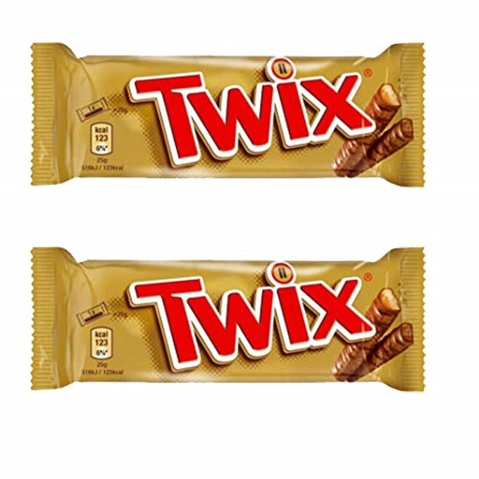 Twix Caramel Milk Chocolate Bar 50gm - Pack of 2