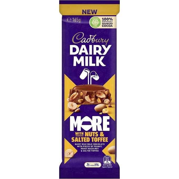 Cadbury Dairy Milk More With Nuts & Salted Toffee 165gm