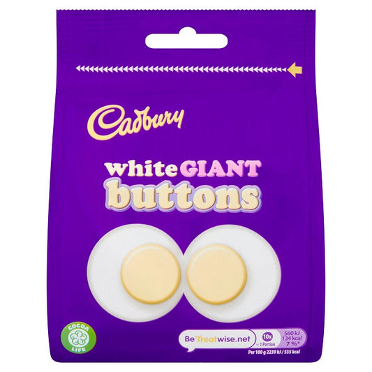 Cadbury White Giant Buttons Chocolate Bag 95g