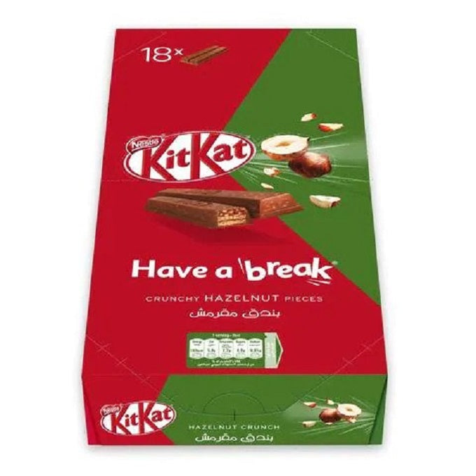 KitKat 2 Finger Hazelnut Crunch Chocolate 18 Piece