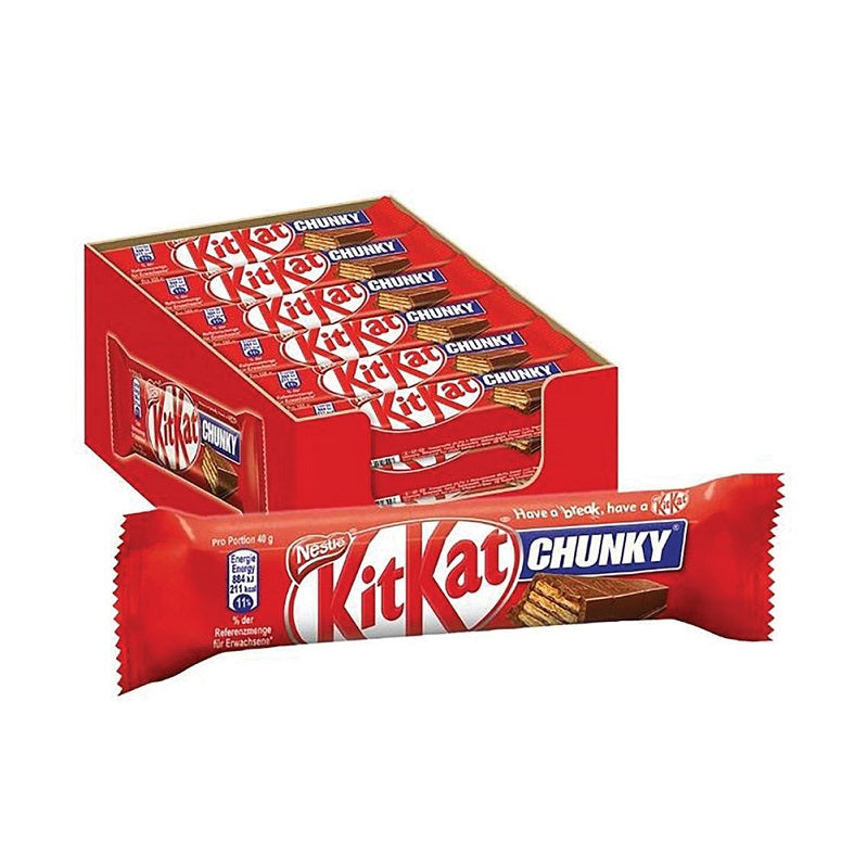 KitKat Chunky Milk Chocolate 40g of 24 Pack Imported