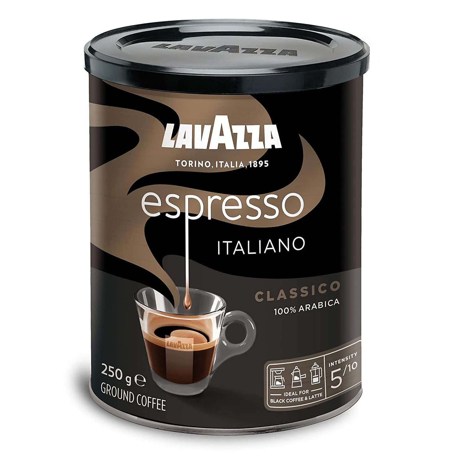 Lavazza Caffè Espresso Ground Coffee Medium Roast, 250g