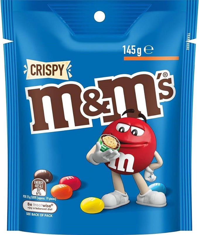 M&M's Crispy Milk Chocolate Pouch 180g