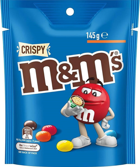 M&M's Crispy Milk Chocolate Pouch 180g