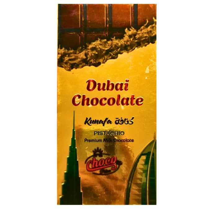 Choco Dubai Chocolate Kunafa Pistachio Premium Milk Chocolate 200g
